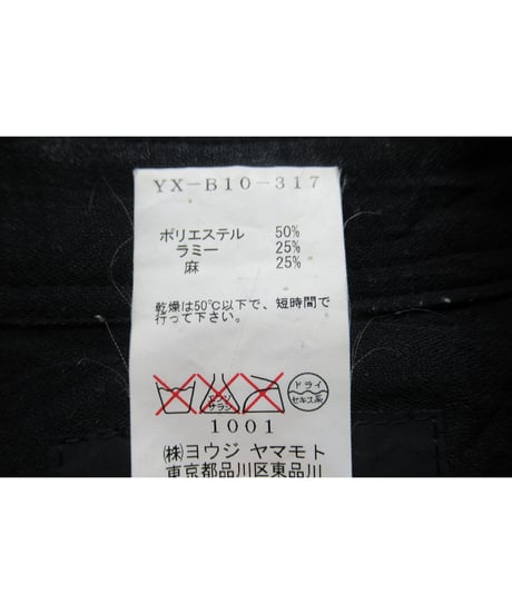 Y's yohji yamamoto シンプル シワ加工5分袖シャツ YX-B10-317