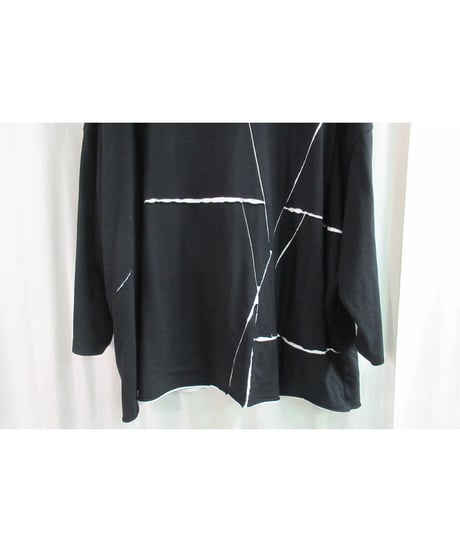 B yohji yamamoto +noir 長袖 断ち切りデザインカットソー N-1