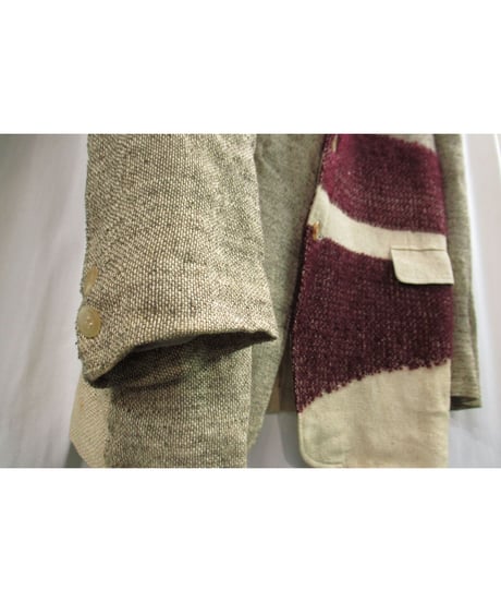 レア 94ss yohji yamamoto pour homme vintage SAMPLE 素材切替えデザインジャケット（J08-909-1M）