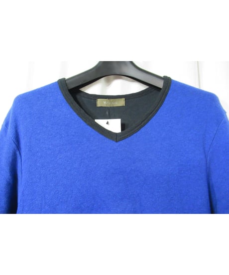 Y’s for men yohji yamamoto 裏地カラー切替えデザイン コットン半袖カットソー ブルー（MJ-T45-800）