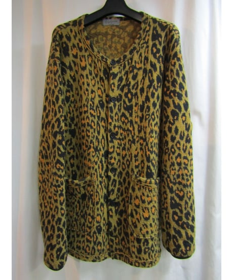 13aw yohji yamamoto pour homme レオパード ニットカーディガン HQ-T70-086