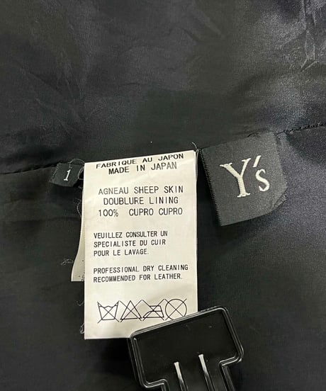 Y's yohji yamamoto 羊革 ダブルジャケット（YR-J15-701）
