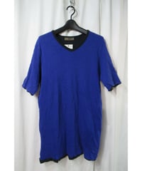 Y’s for men yohji yamamoto 裏地カラー切替えデザイン コットン半袖カットソー ブルー（MJ-T45-800）