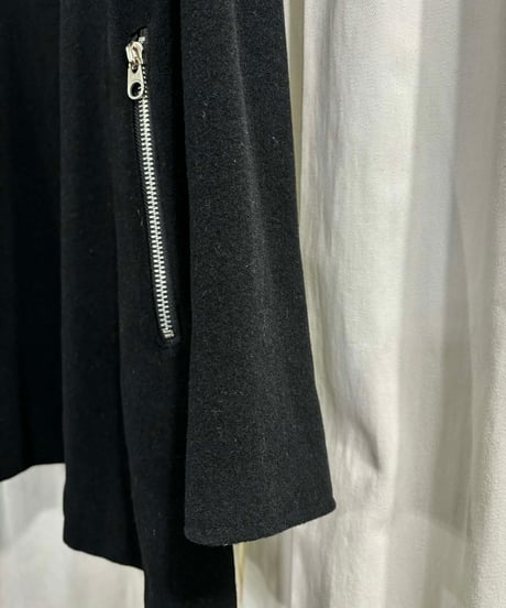 1991AW 6.1THE MEN yohji yamamoto pour homme  ジッパー付きメルトンハーフコート（H-C-251xxx）