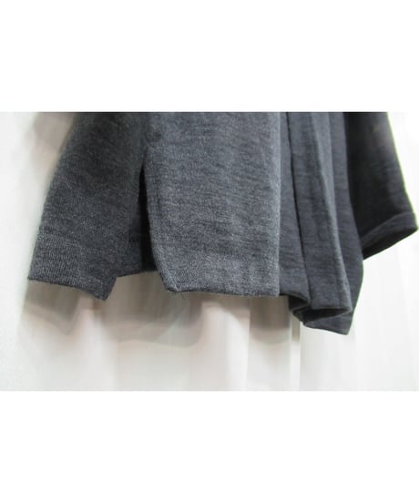 美品 98aw yohji yamamoto pour homme vintage グレー ウールシンプルブラウス（HY-T35-975）