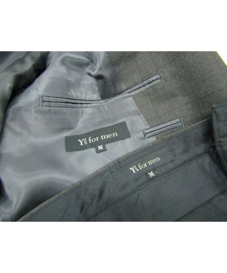 90’s Y's for men yohji yamamoto vintage 2つ釦チェックスーツ ME-X01-106
