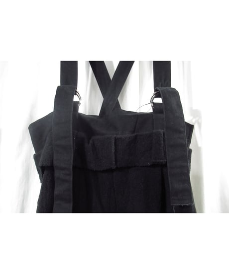 Y’s yohji yamamoto 切替えデザイン ワイドサロペットパンツ（YJ-T78-193）
