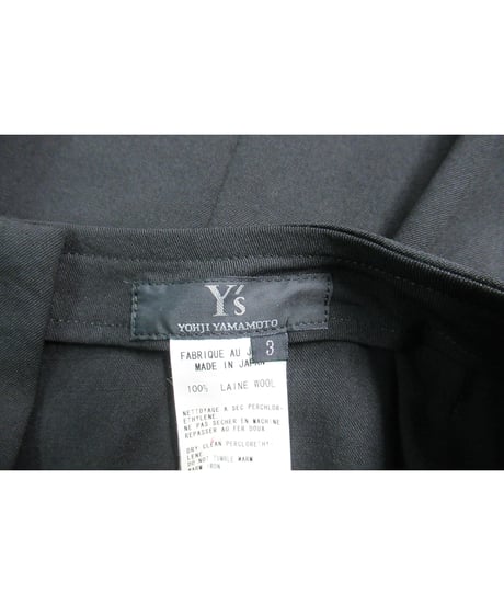 Y's yohji yamamoto ボックスプリーツスリット ロングスカート YU-S18-100