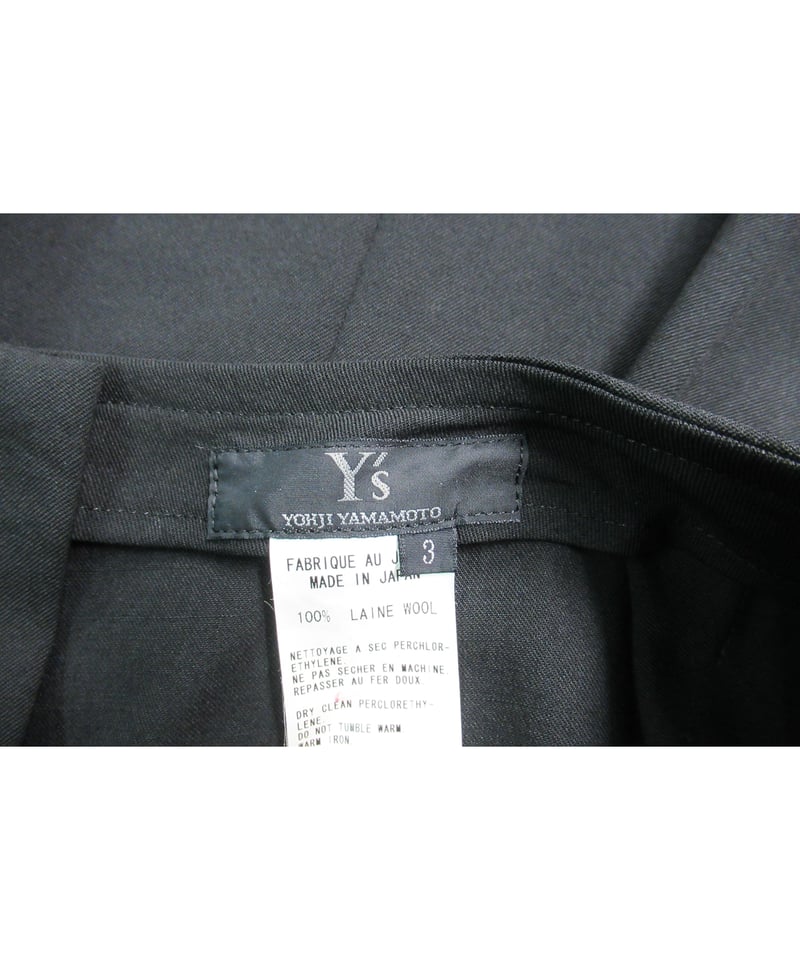 Y's yohji yamamoto ボックスプリーツスリット ロングスカート YU-S18-