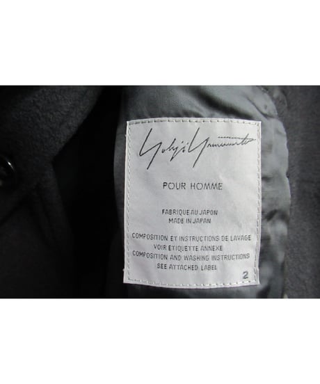 13aw yohji yamamoto pour homme へちま襟 ダブルショートジャケット HQ-J43-131