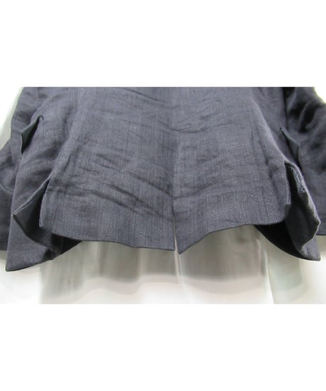 80’s yohji yamamoto pour homme vintage 燕尾 ショールカラーデザイン 麻 ジャケット（HJ-21）
