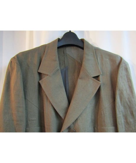 美品 12ss yohji yamamoto pour homme カーキ バック切替デザインジャケット HB-J33-804