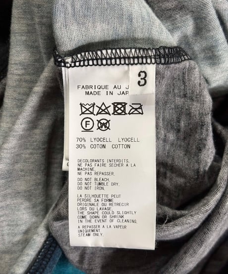 2020SS BLACK Scandal yohji yamamoto バックプリントロングカットソー（HN-T40-275）