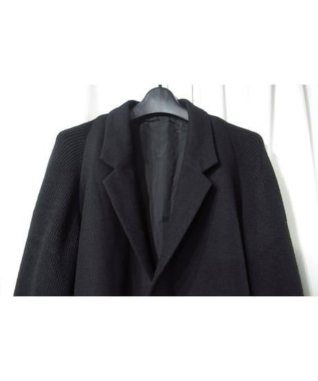 96aw yohji yamamoto pour homme vintage 脱色期 袖ニット切り替えデザインジャケット（HG-J57-154）