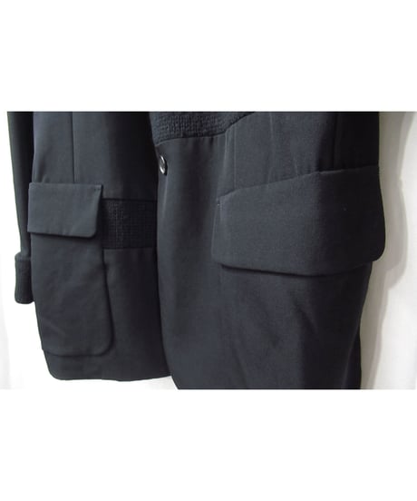 07aw yohji yamamoto pour homme ロゴ メッセージデザイン ニット切り替えジャケット（HX-J35-101）