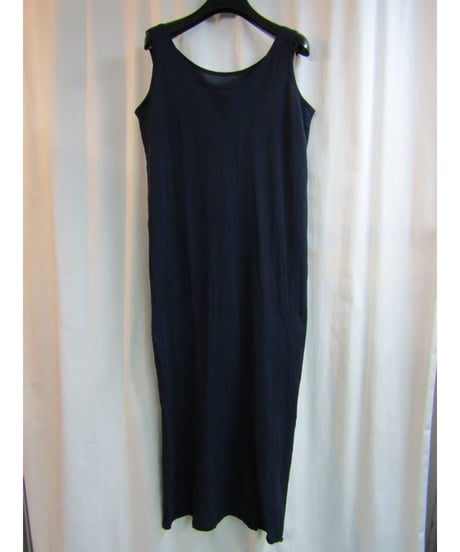 94ss yohji yamamoto femme vintage 紺 シンプルロングワンピース FT-D06-608