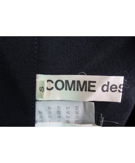 レア AD1991 COMME des GARCONS NOIR vintage 紺 変形ファスナーデザインワンピース GO-11014S