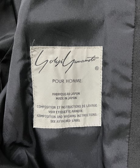 2019AW yohji yamamoto pour homme 04-05AW REPLICA ジッパー付きジャケット（HC-J92-537）