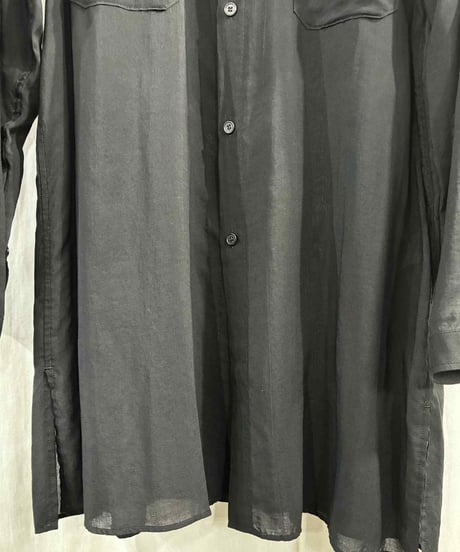 美品 2018SS yohji yamamoto pour homme 二重襟長袖シャツ（HW-B27-203）