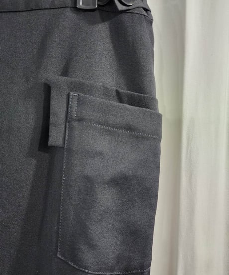 Y's yohji yamamoto 黒 切替えサルエルパンツ （YS-P08-100）