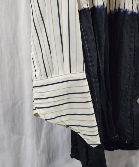 1993aw yohji yamamoto femme 脱色切替えデザインブラウス (FP-B01)