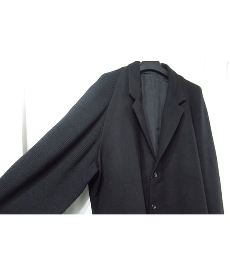 96aw yohji yamamoto pour homme vintage 脱色期 袖ニット切り替えデザインジャケット（HG-J57-154）