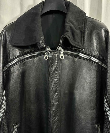 1991aw 6.1THE MEN yohji yamamoto pour homme   vintage レザーブルゾン（H-Y-176xxx）
