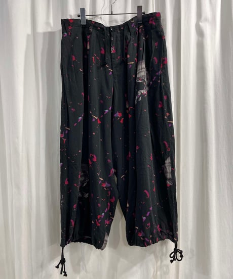 2018ss yohji yamamoto POUR HOMME スカルプリントバルーンパンツ HW-P91-236