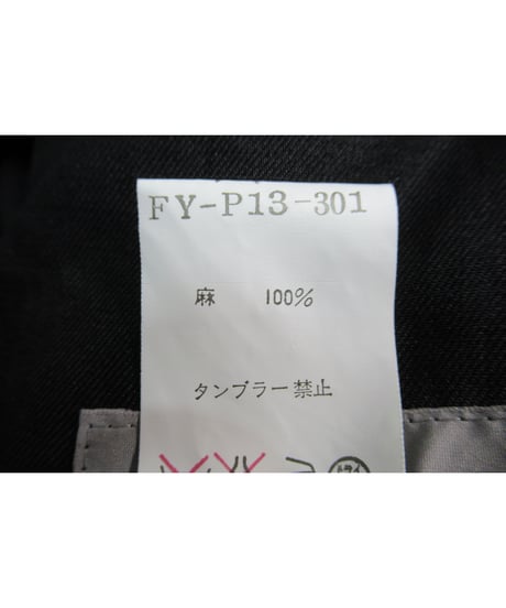 05ss yohji yamamoto femme 麻 変形デザイン サルエルパンツ（FY-P13-301）
