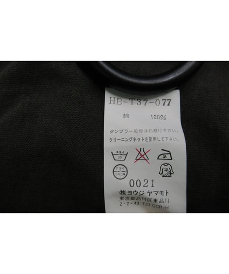12ss yohji yamamoto pour homme カーキ デザインカットソー HB-T37-077