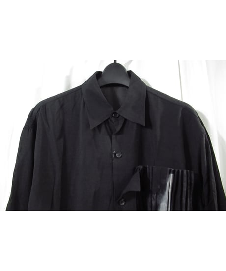 20aw yohji yamamoto femme レーヨン デザインロングブラウス（FR-B05-203）