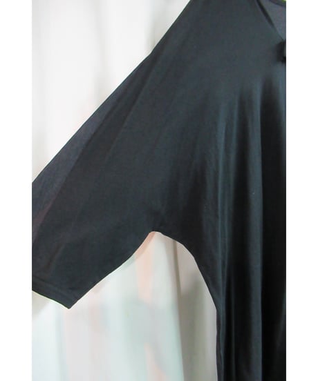 yohji yamamoto +noir ドルマンスリーブ 切替えデザインワンピース NO-T34-078