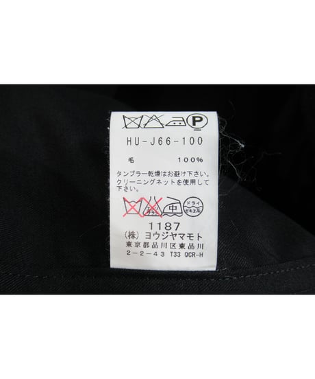 15ss yohji yamamoto pour homme ビッグポケット ロングジャケット HU-J66-100
