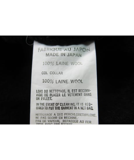 00aw yohji yamamoto pour homme 縮絨 襟ニットデザインジャケット②（HT-J10-150）