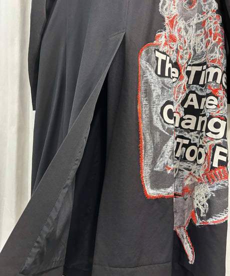 2017AW yohji yamamoto pour homme 刺繍デザインロングジャケット （HK-J38-127）