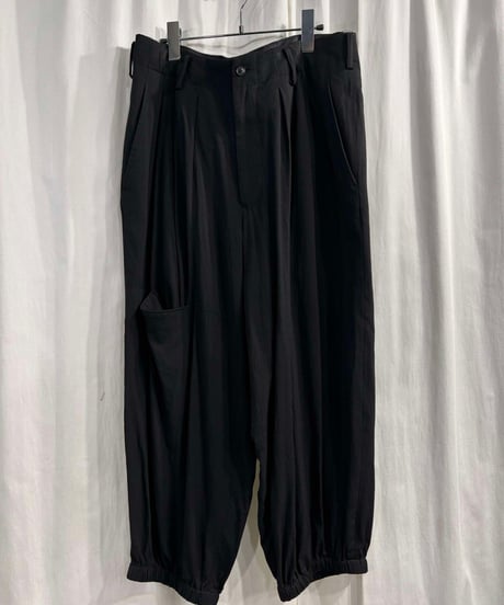 2017ss yohji yamamoto pour homme 黒 デザインパンツ （HD-P70-213)