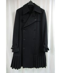 yohji yamamoto +noir 裾プリーツデザインハーフコート NP-C02-106