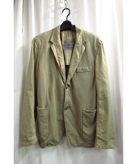12ss yohji yamamoto pour homme カーキ 切替えデザイン コットンジャケット（HB-J02-803）