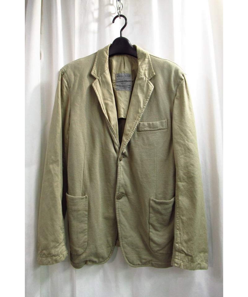 12ss yohji yamamoto pour homme カーキ 切替えデザイン コットン