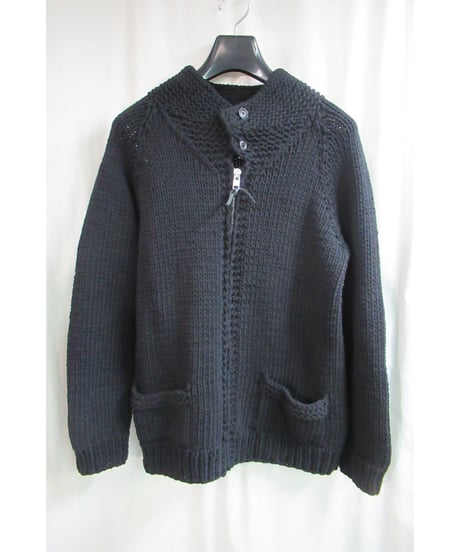 未使用 18aw yohji yamamoto pour homme ロゴ入りニットブルゾン HV-K89-081