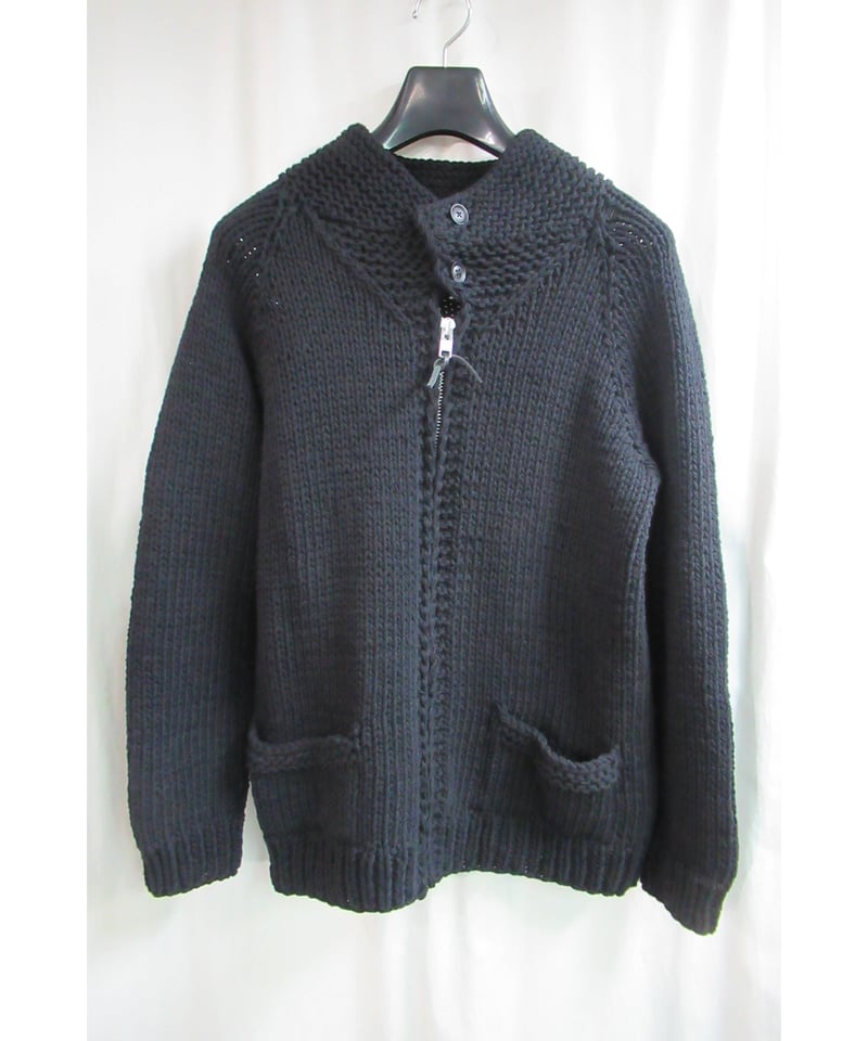 未使用 18aw yohji yamamoto pour homme ロゴ入りニットブルゾン 
