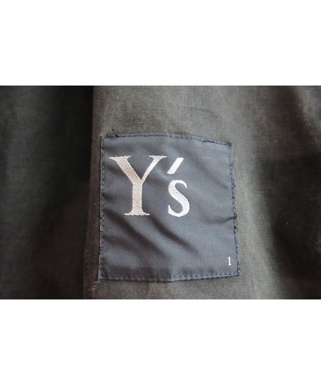 Y's yohji yamamoto カーキ ボタンレスシンプルジャケット YM-J15-055