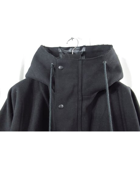 yohji yamamoto pour homme 切りっぱなし ラグランスリーブデザイン ミリタリーコート（FQ-C55-102）