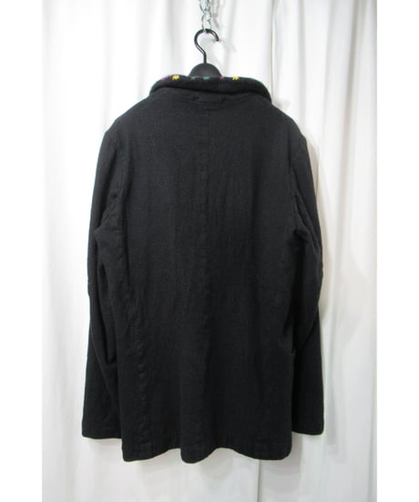 00aw yohji yamamoto pour homme 縮絨 襟ニットデザインジャケット②（HT-J10-150）