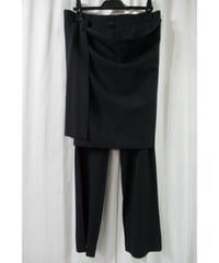 01aw yohji yamamoto femme 巻きスカート付パンツ FV-P21-142