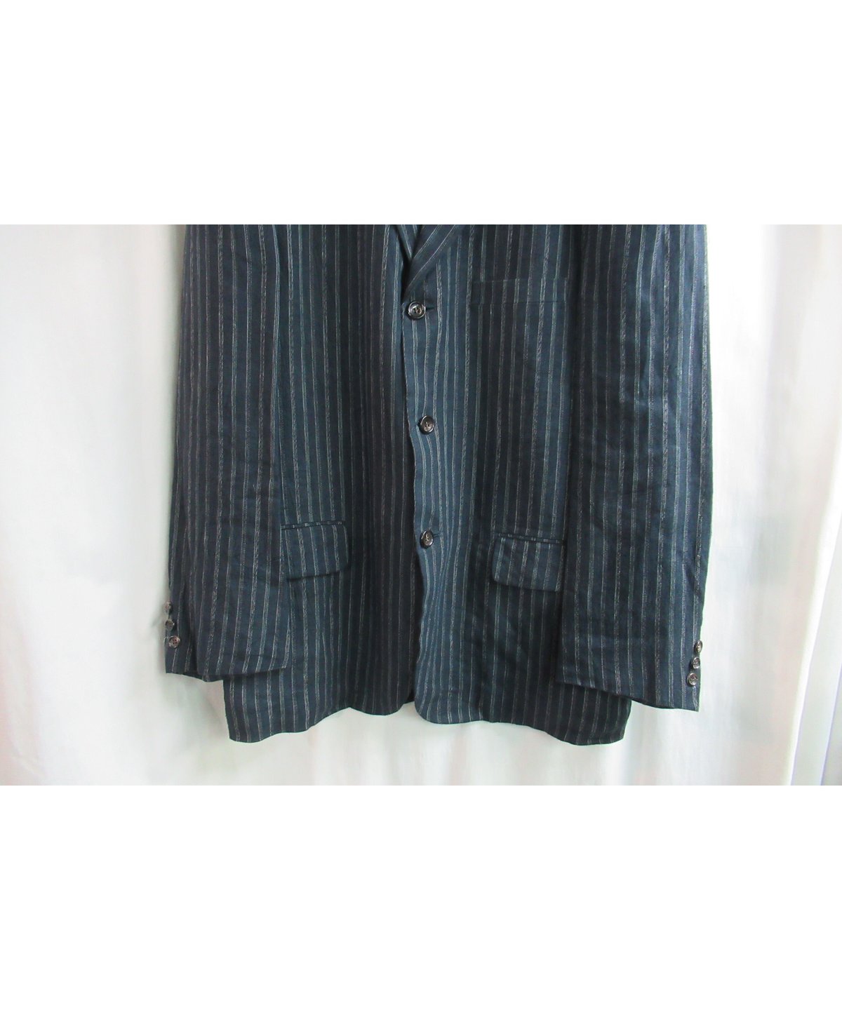 希少✨ 80s COMME des GARÇONS ジャケット 切替 フリル コムデギャルソンCOMME des GARCONS フリル切替裁ち切りエステル