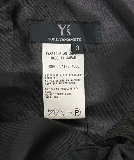 Y's yohji yamamoto ウエストゴム ワイドパンツ（YU-P20-105）