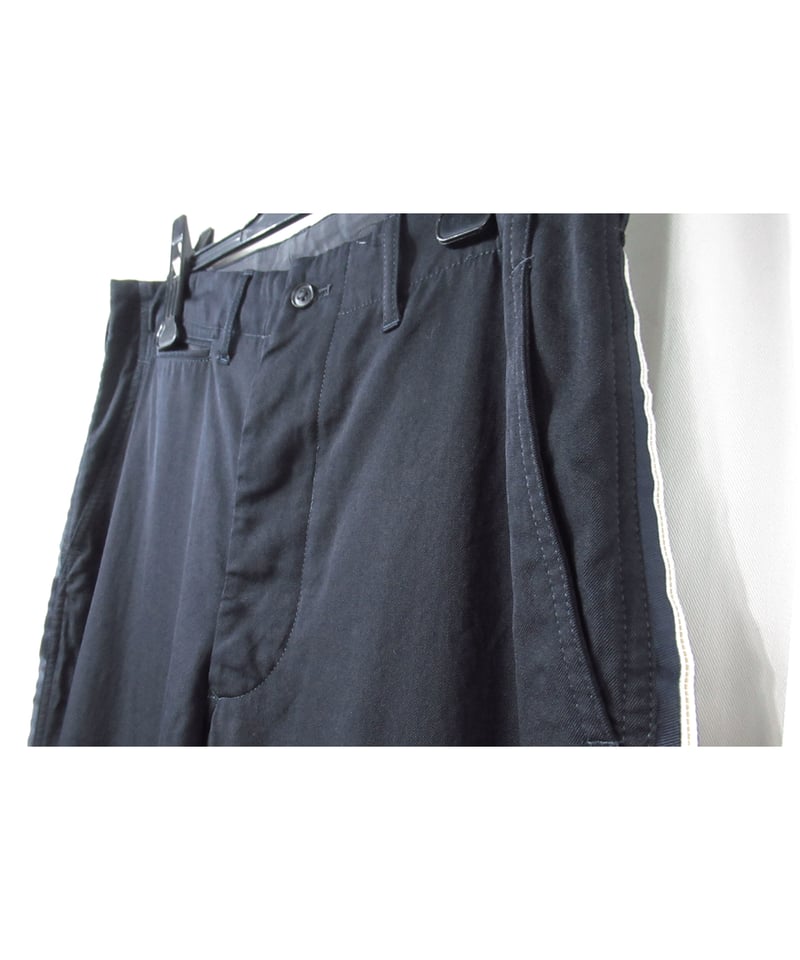 Y's for men yohji yamamoto 紺 サイドデザイン テパードパンツ Y's for men yohji yamamoto 紺 サイドデザイン テパードパンツ
