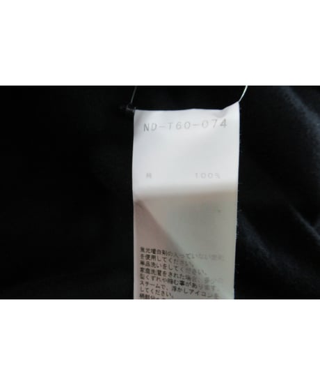 17ss BLACK and BLACK yohji yamamoto +noir  バックプリントデザインカットソー ND-T60-074