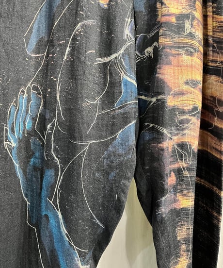 2020SS yohji yamamoto pour homme プリントパンツ（HN-P28-308）